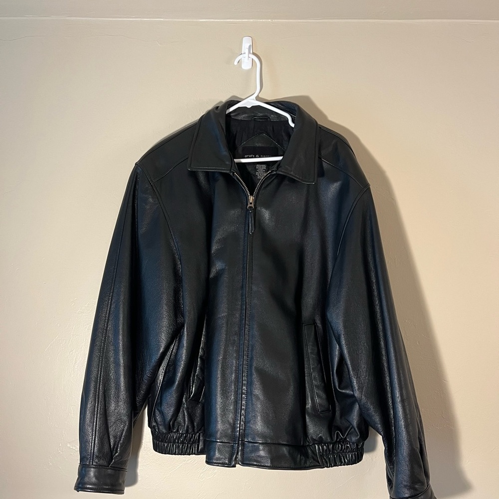 Croft & Barrow Black Leather Jacket